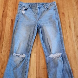American Eagle Stretch High Rise kick crop size 16